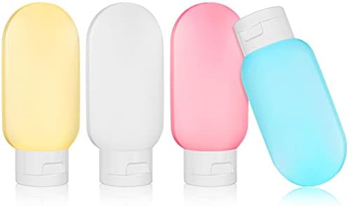 AUXSOUL 4 PCS Silicone Travel Bottles for Toiletries 60ml Leak-Proof Refillable Squeezable Portab... | Amazon (CA)
