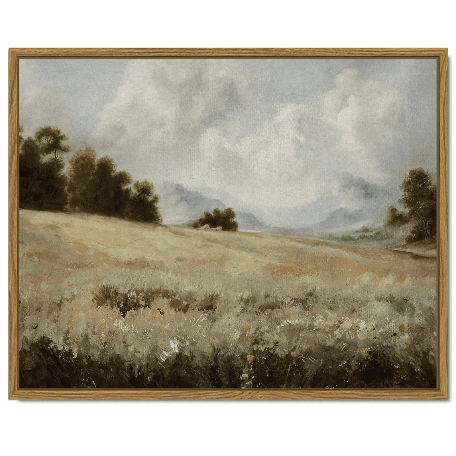 Drsoum Framed Canvas Wall Art Vintage Classical Oil Painting 11x14in The Vast Grassland Room Deco... | Walmart (US)