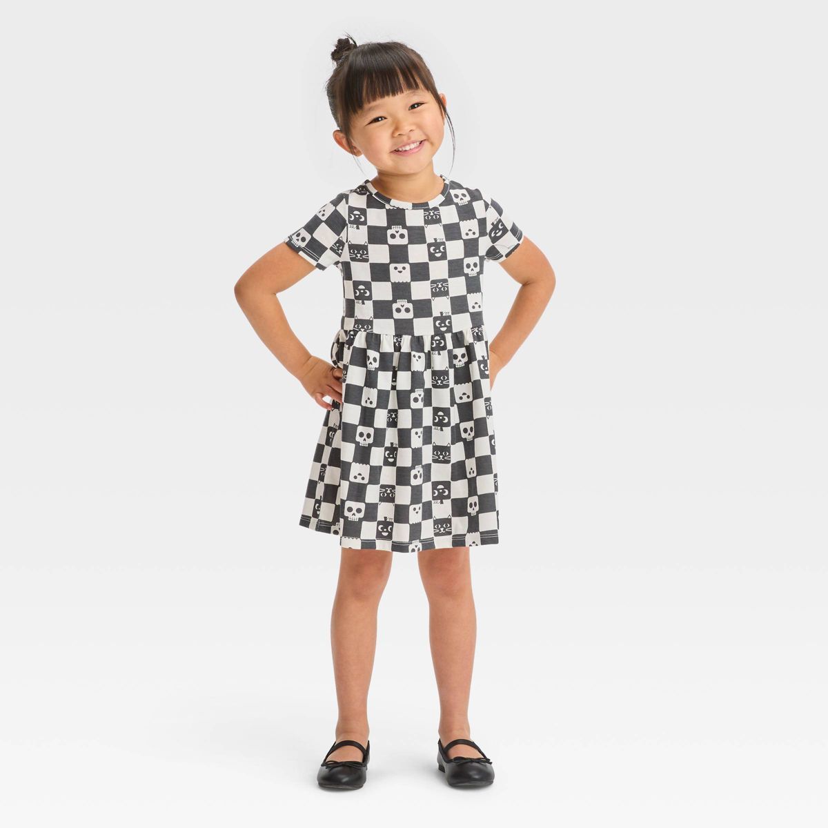 Toddler Girls' Short Sleeve Dress - Cat & Jack™ Cream | Target
