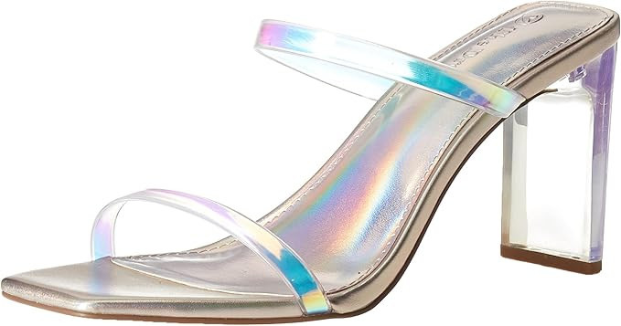 The Drop Women's Avery Square Toe Two Strap High Heeled Sandal | Amazon (US)