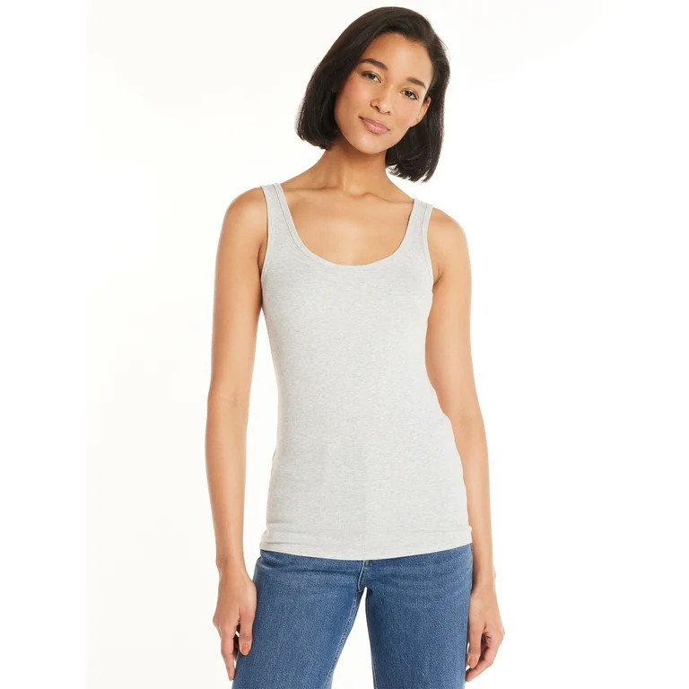 Time and Tru Women's Rib Tank Top, Sizes XS-XXXL | Walmart (US)