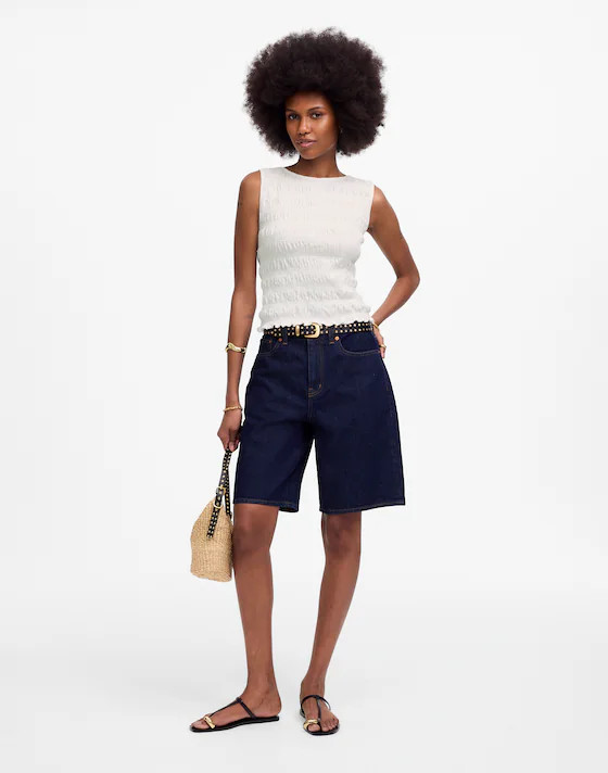 Smocked Boatneck Tank | Madewell