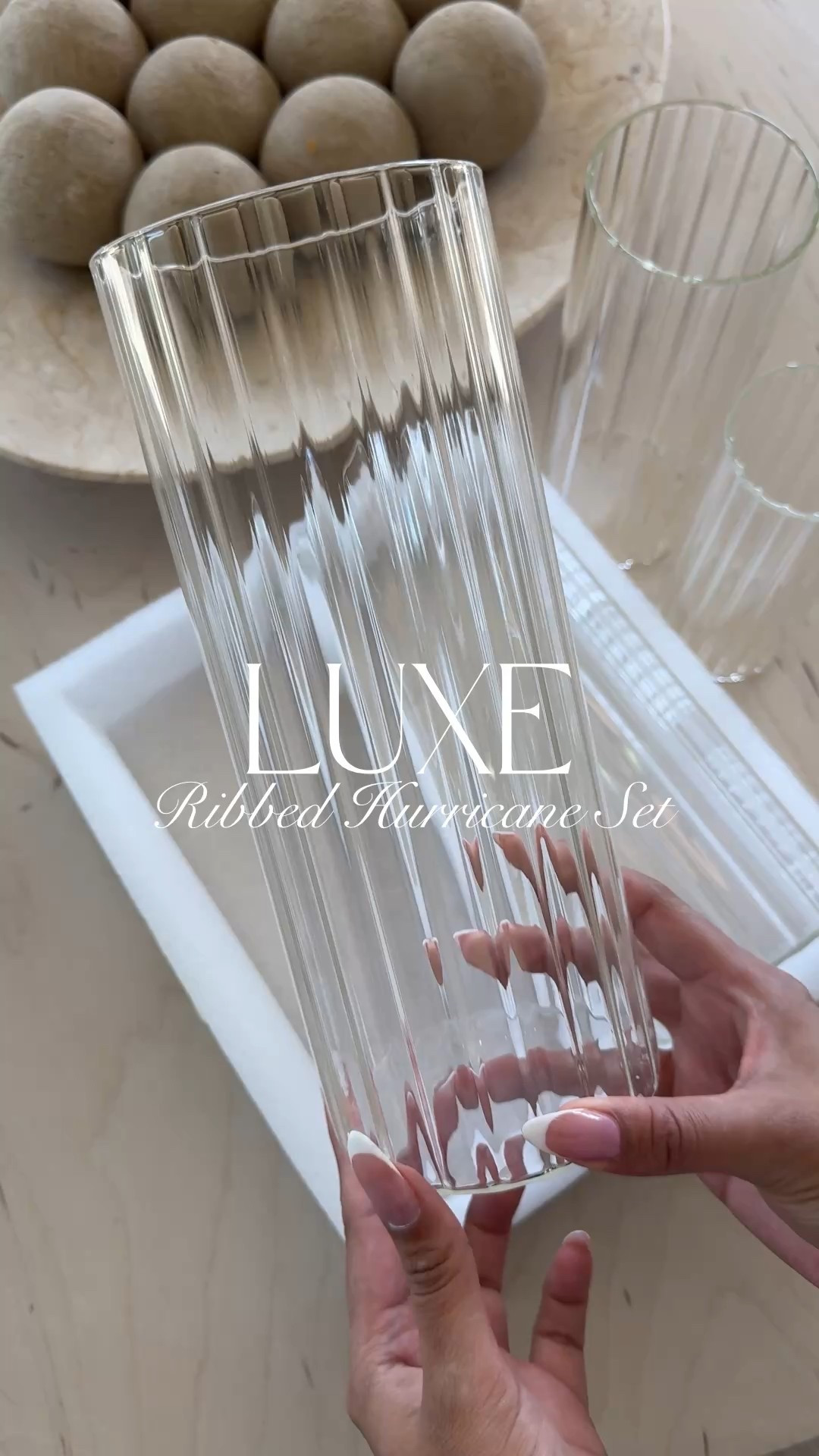 I absolutely love these ribbed hurricane candle holders they really give this luxe cozy vibee

#LTKHome
