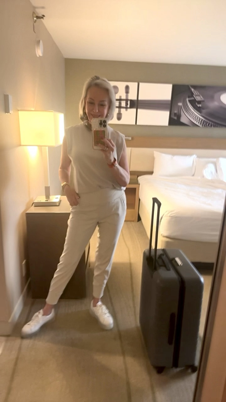 I love this jogger pant from @athleta Wear them with any of their cute comfy tops. They run generous. This same pant I wore in another color traveling to Africa. Perfect pieces for travel or your everyday look. 
Reversible Texas necklace coin pendant is always a conversation piece by @janewin_jewelry
#athleisure #jogger #teeshirts #athleta 
-#travelstyle 

#LTKstyletip #LTKfindsunder100 #LTKover40