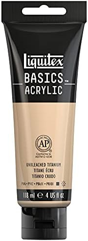 Amazon.com: Liquitex 1046434 BASICS Acrylic Paint, 4-oz tube, Unbleached Titanium : Everything El... | Amazon (US)