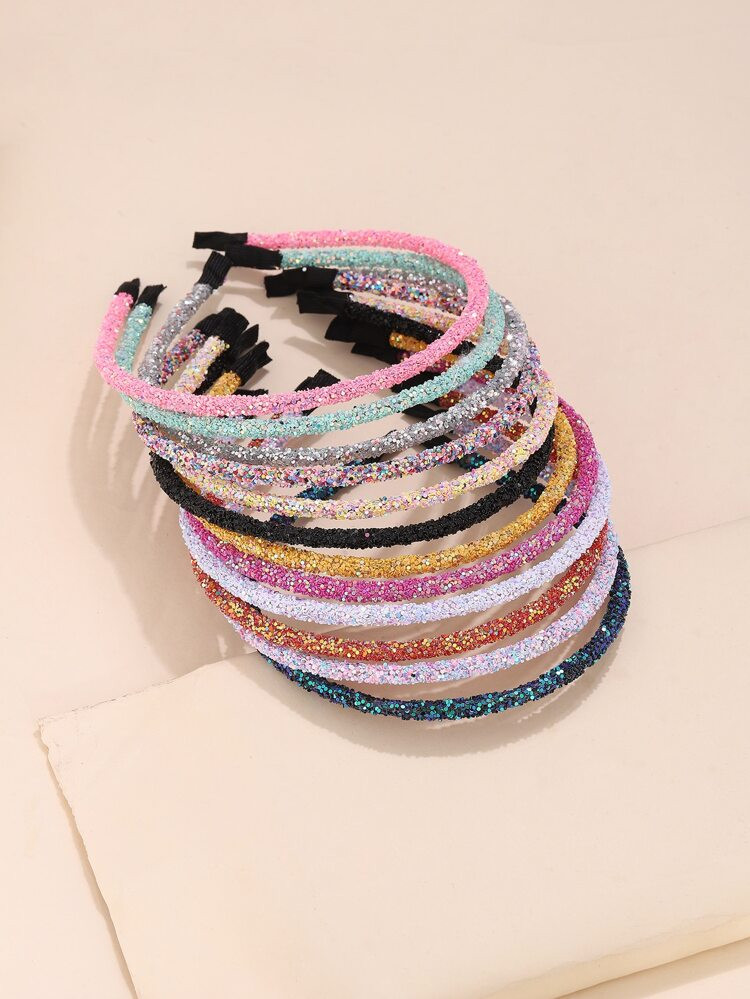 12pcs Crystal Decor Hair Hoop | SHEIN