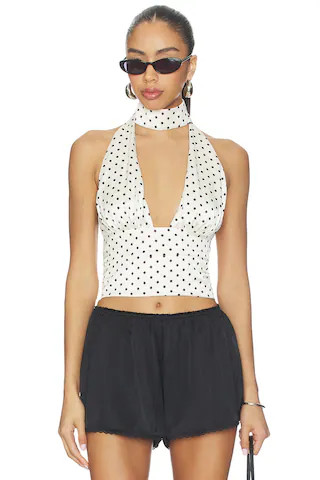 Marina Top in Black & Cream Polka Dot
                    
                    MAJORELLE | Revolve Clothing (Global)