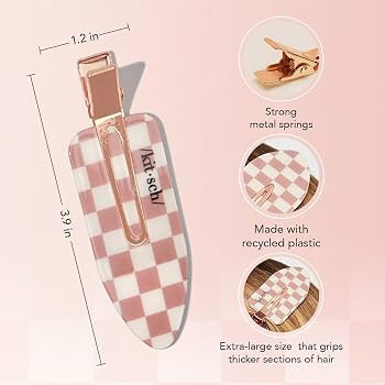 Kitsch Extra Large Creaseless Hair Clips for Women, No Bend No Crease Hair Clips, Recycled Acryli... | Amazon (US)
