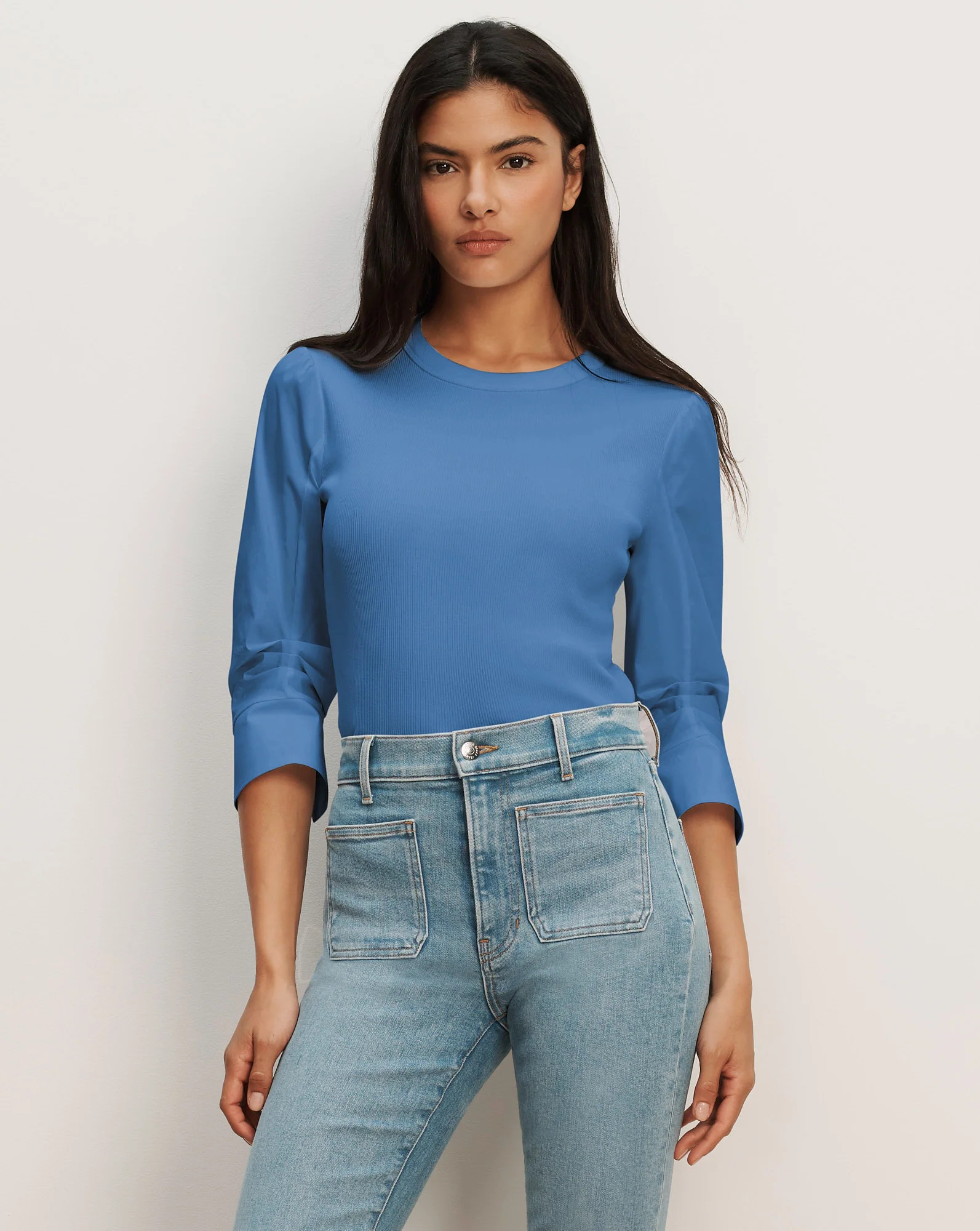 Junia Mixed-Media T-Shirt | Veronica Beard