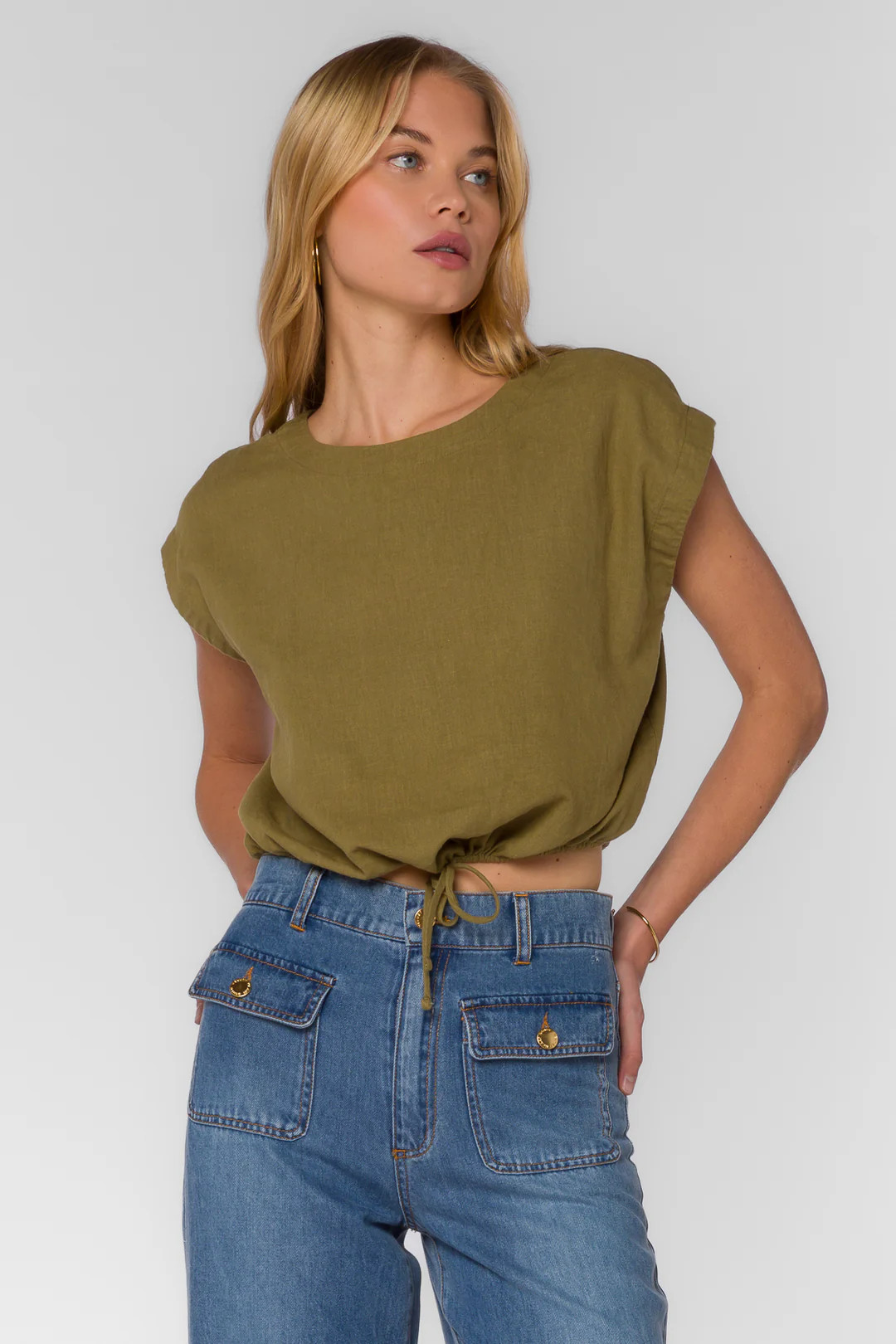 Aluna Olive Top | Velvet Heart Clothing