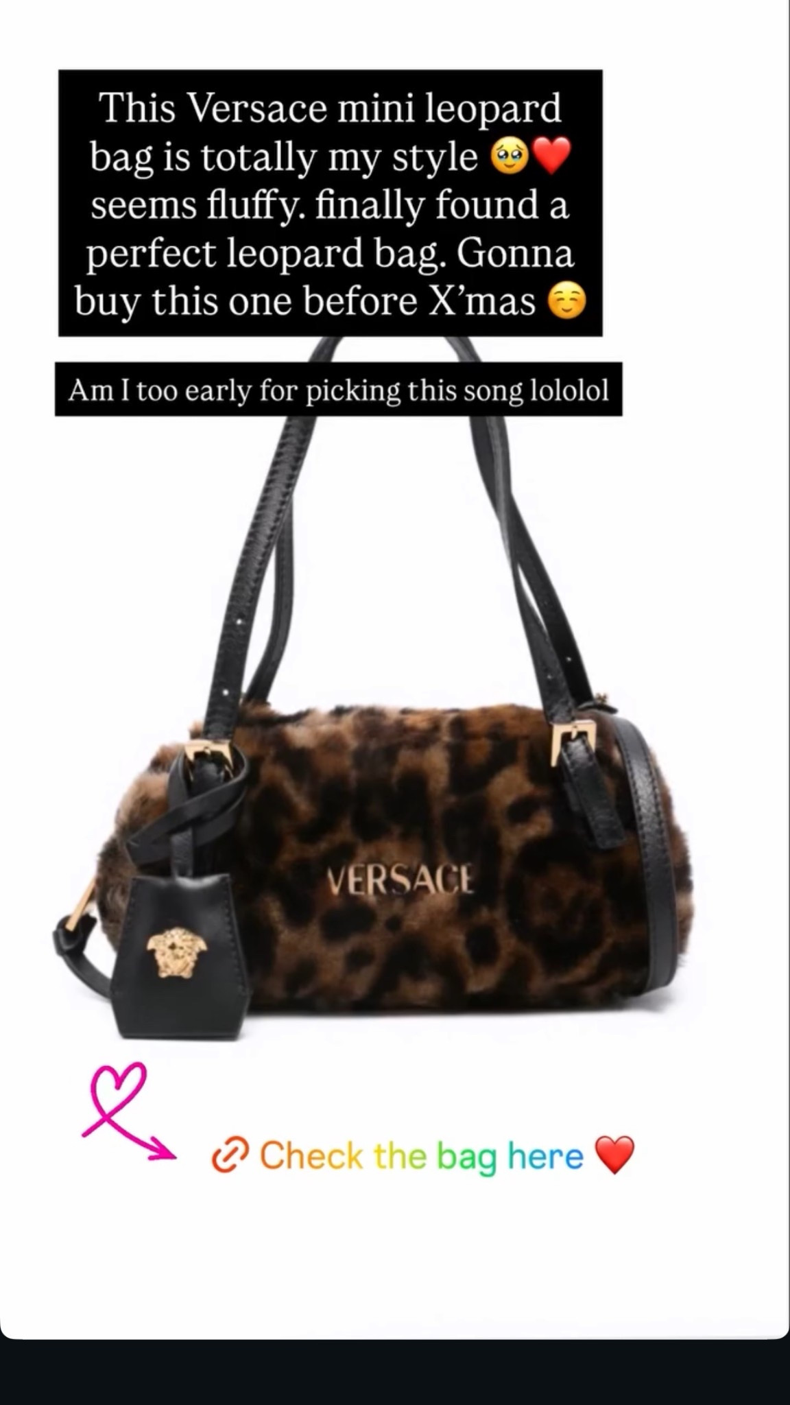 Can’t believe this Versace leopard bag is that cheap! ❤️ I am buying this bag as Christmas gift ❤️

#LTKSeasonal #LTKItBag #LTKGiftGuide