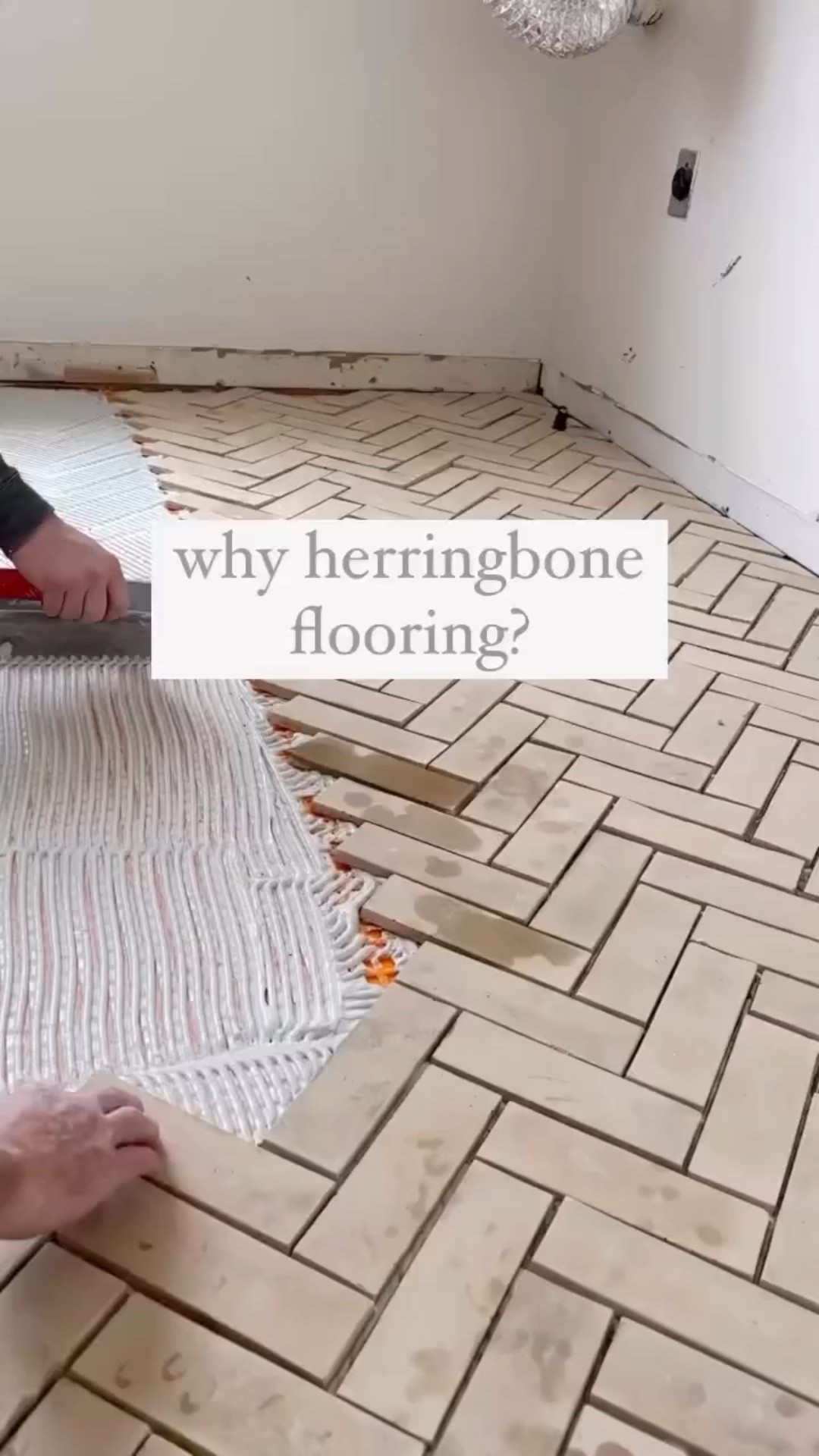 Laundry may be boring, but the flooring doesn’t have to be!

Herringbone is timeless and adds a lot of visual interest. It can even make a room appear larger.

