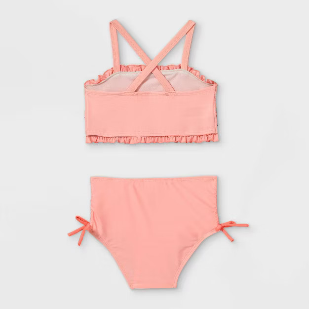 Toddler Girls' Smocked Bikini Set - Cat & Jack™ Coral | Target