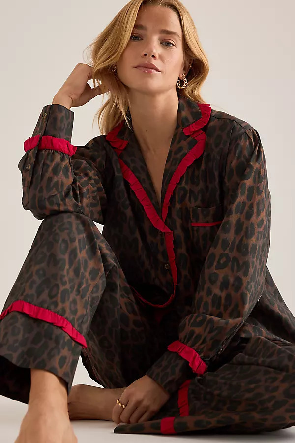 Damson Madder Antonia Leopard Pyjama Set | Anthropologie (UK)