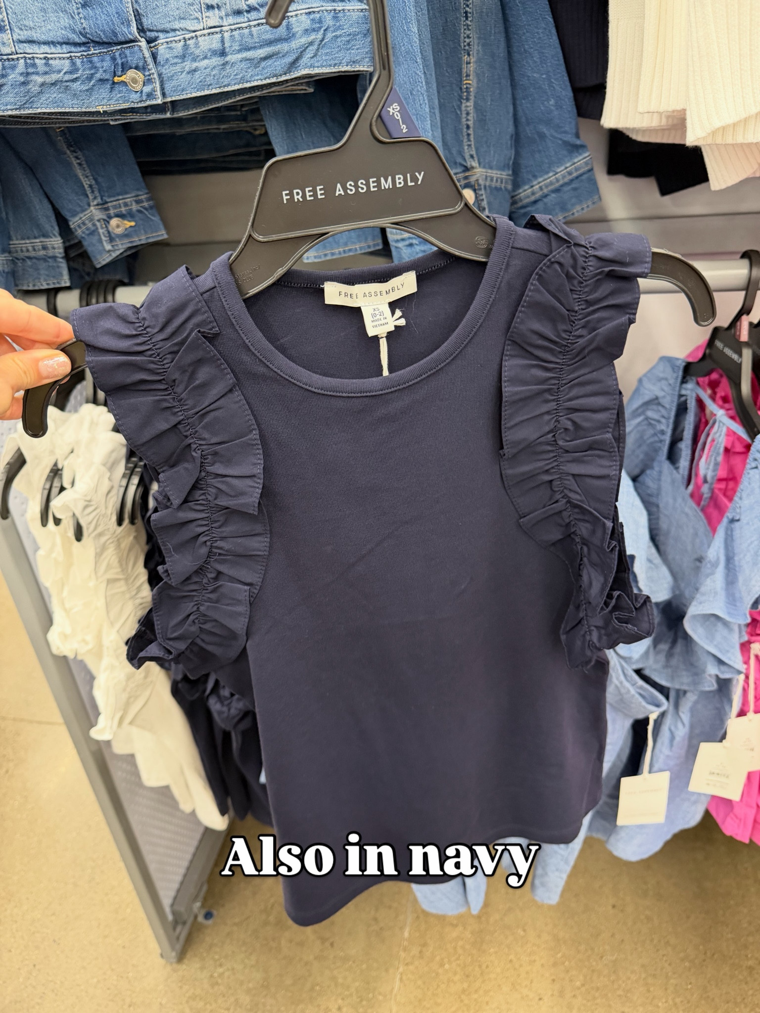 Ruffle detail tops at Walmart, these are nice and look great with shorts or skirts or jeans. #walmartfashion