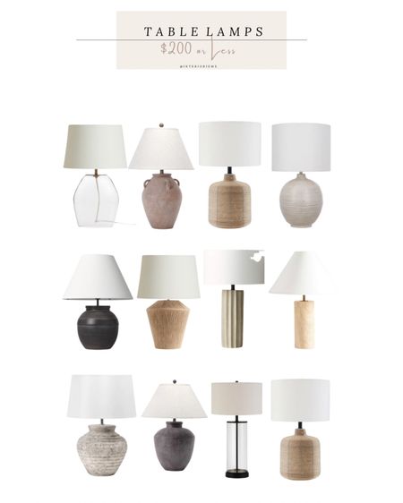 Mid range lamps $200 or less table lamps, black lamp, cream lamp, Home Depot, cb2, rattan lamp 

#LTKstyletip #LTKsalealert #LTKhome