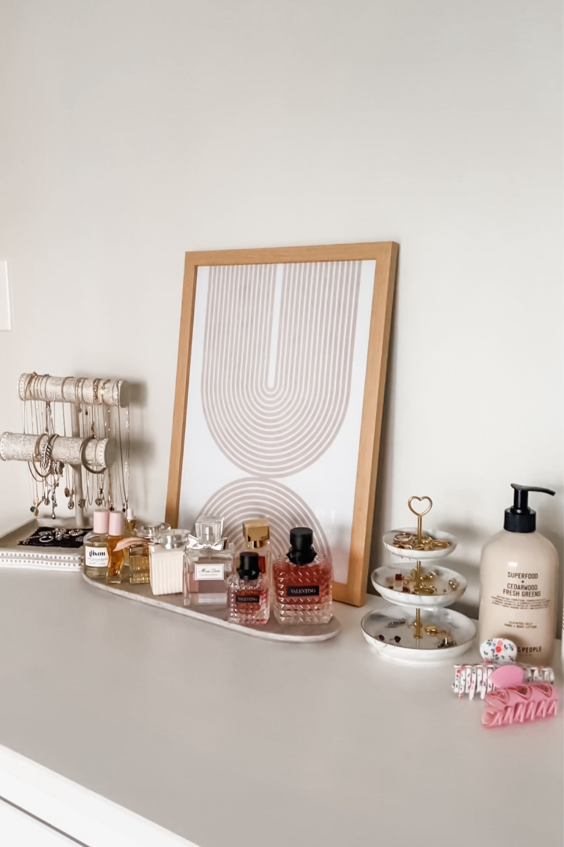 Jewelry , perfume , organizers. My organizers are from Homegoods but here are some alternatives from Amazon  

#LTKhome