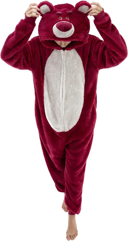 COSUSKET Snug Fit Unisex Adult Onesie Pajamas, Flannel Cosplay Animal One Piece Halloween Costume... | Amazon (US)