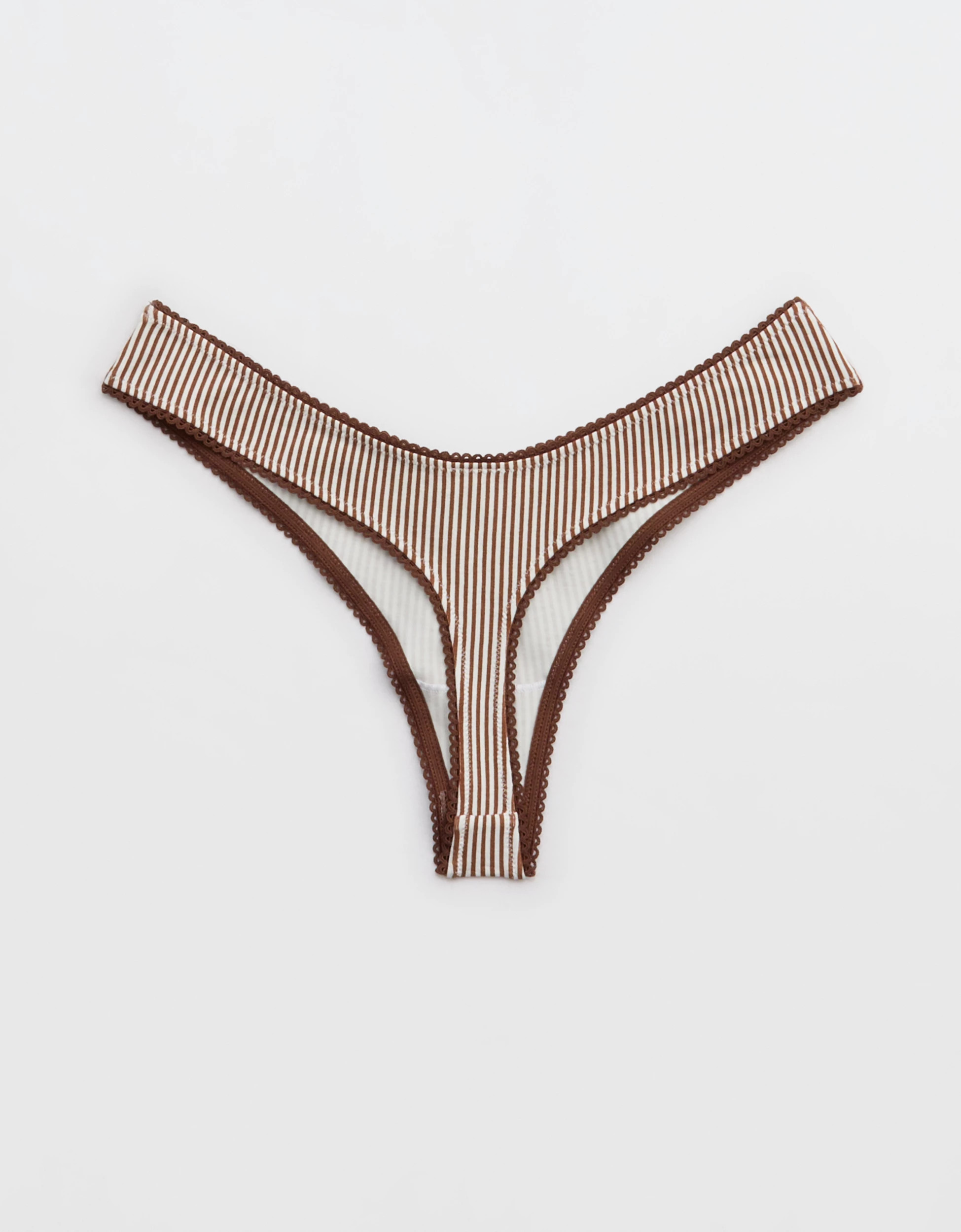 Superchill Cotton Picot Thong Underwear | Aerie