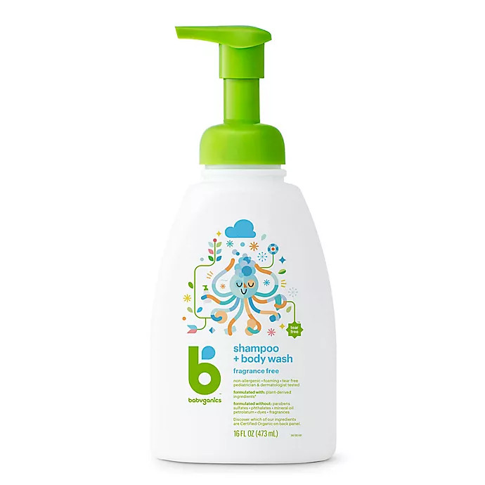 Babyganics® 16 oz. Foaming Shampoo + Body Wash in Fragrance-Free | buybuy BABY