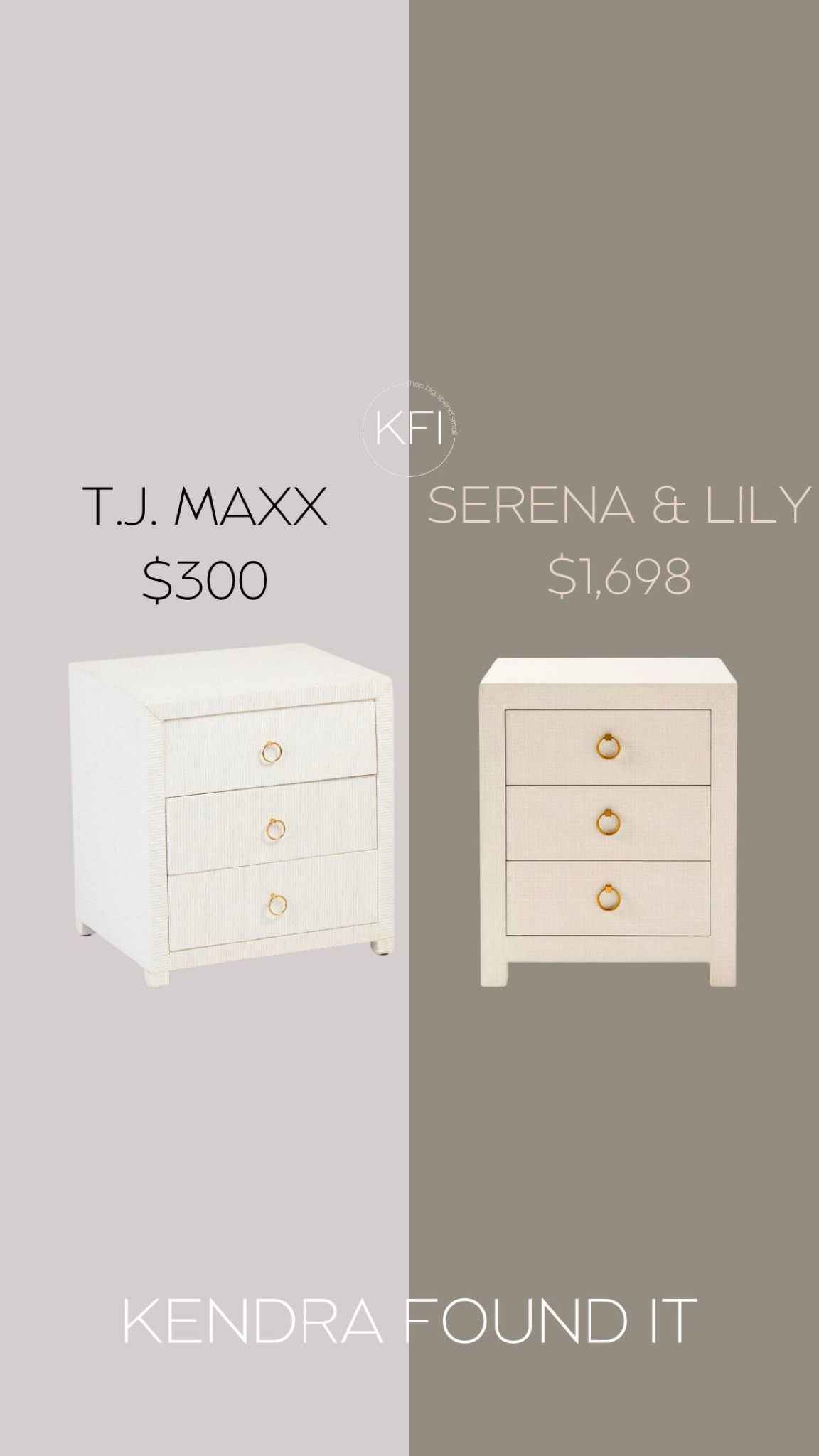 Serena and Lily Driftway 3-Drawer Nightstand dupe! This coastal bedside table from T.J.Maxx will save you $1,398 and it looks so similar to the Driftway bedside table. 🌊 I love the rafia finish, brass ring pulls, and the fact that it comes in brown and white. This may be by new fave Serena and Lily dupe ever! I’ve also linked to some other affordable coastal nightstands that are in stock right now. #bedroom 

#LTKHome #LTKFallSale #LTKSaleAlert