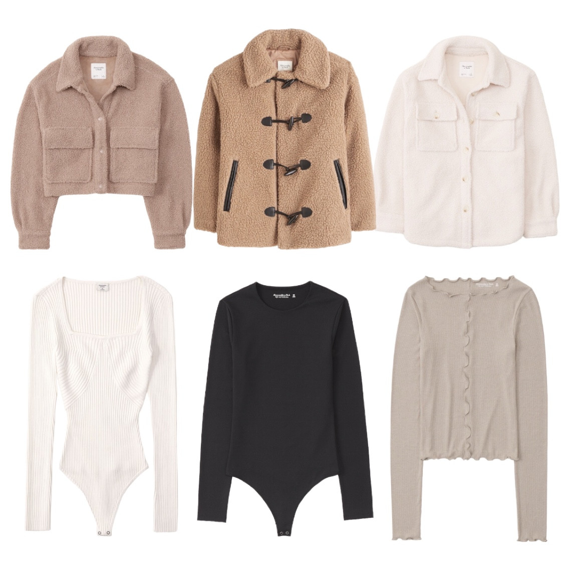 neutral fall basics from abercrombie🤎 


shacket, sherpa coat, long sleeve bodysuit, cropped sherpa 

#LTKHoliday #LTKSeasonal #LTKtravel