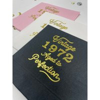 50Th Birthday Napkins, Decorations, Decor, Party Vintage 1972 Aged To Perfection, Napkins | Etsy (US)