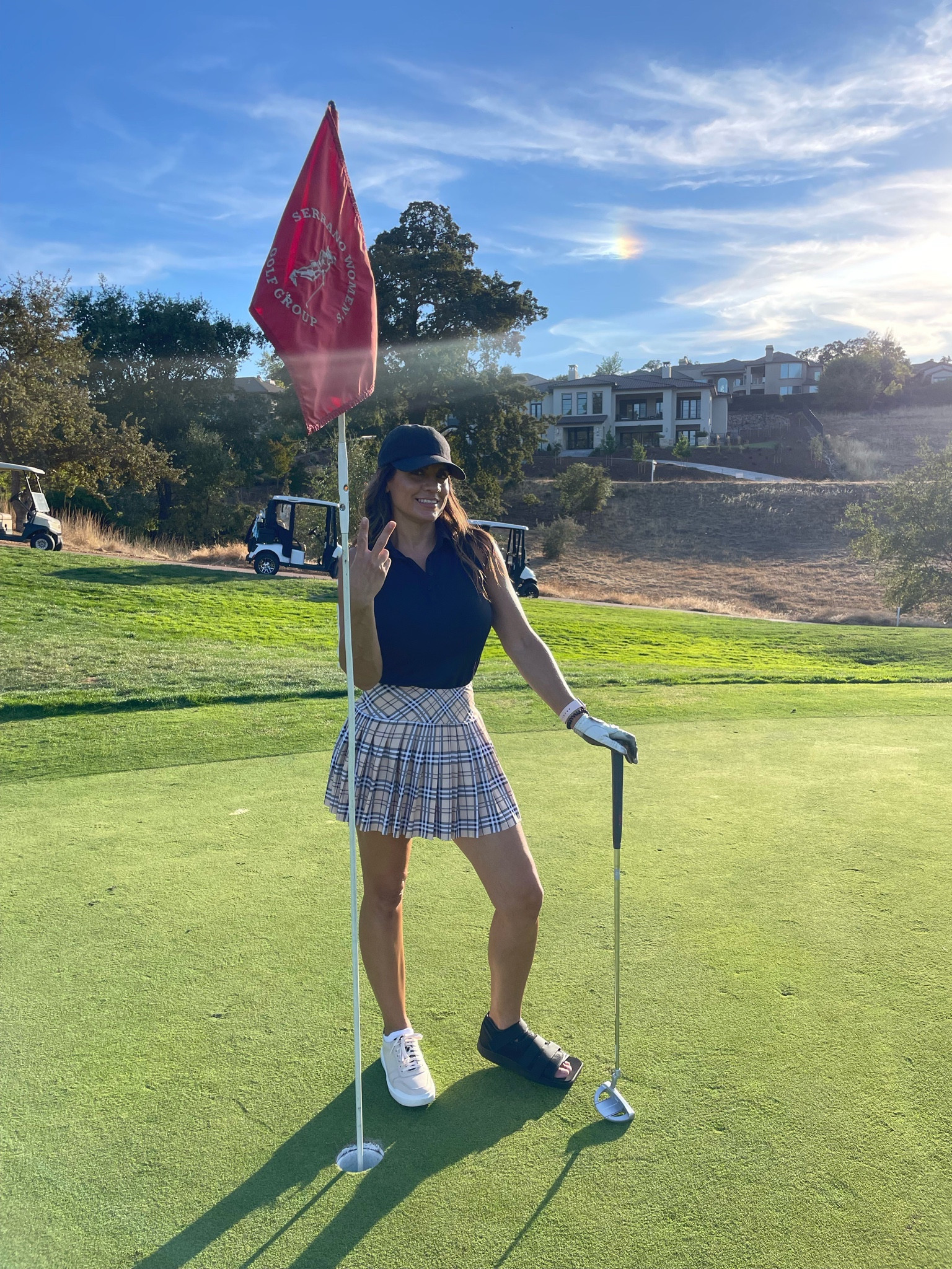Women’s Golf Outfit // Tennis Skort // Athletic Skort. Skort (tts, sleeveless polo (tts), golf sneakers (tts)

#LTKstyletip #LTKunder100 #LTKunder50