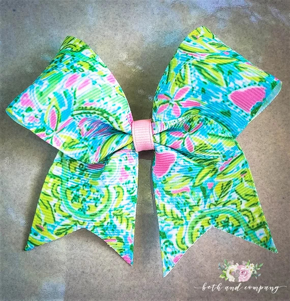Lilly Fabric Inspired Toddler Hair Bow, Jungle | Etsy (US)