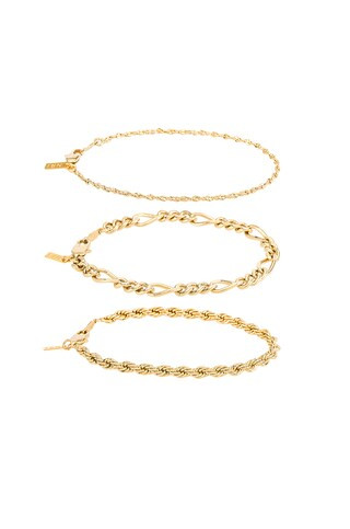 Natalie B Jewelry Triple Crown Bracelet Set in Gold from Revolve.com | Revolve Clothing (Global)