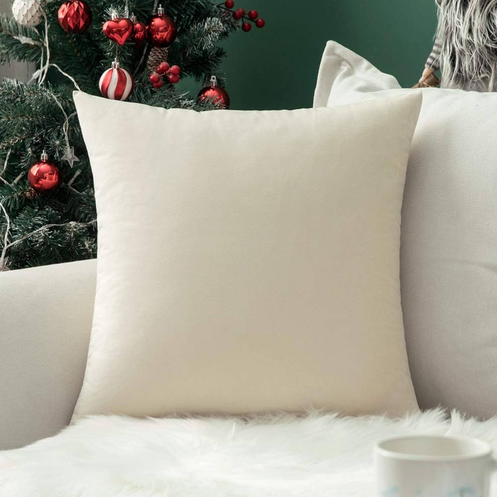 MIULEE Velvet Soft Soild Decorative Square Throw Pillow Cover Cushion Case for Sofa Bedroom Car C... | Amazon (US)