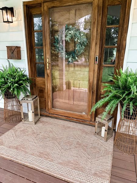 I just got this new outdoor rug for the porch and I love the texture and warmth it adds! Styling this space for the warmer months is my favorite!!! 

#LTKFindsUnder100 #LTKSaleAlert #LTKHome