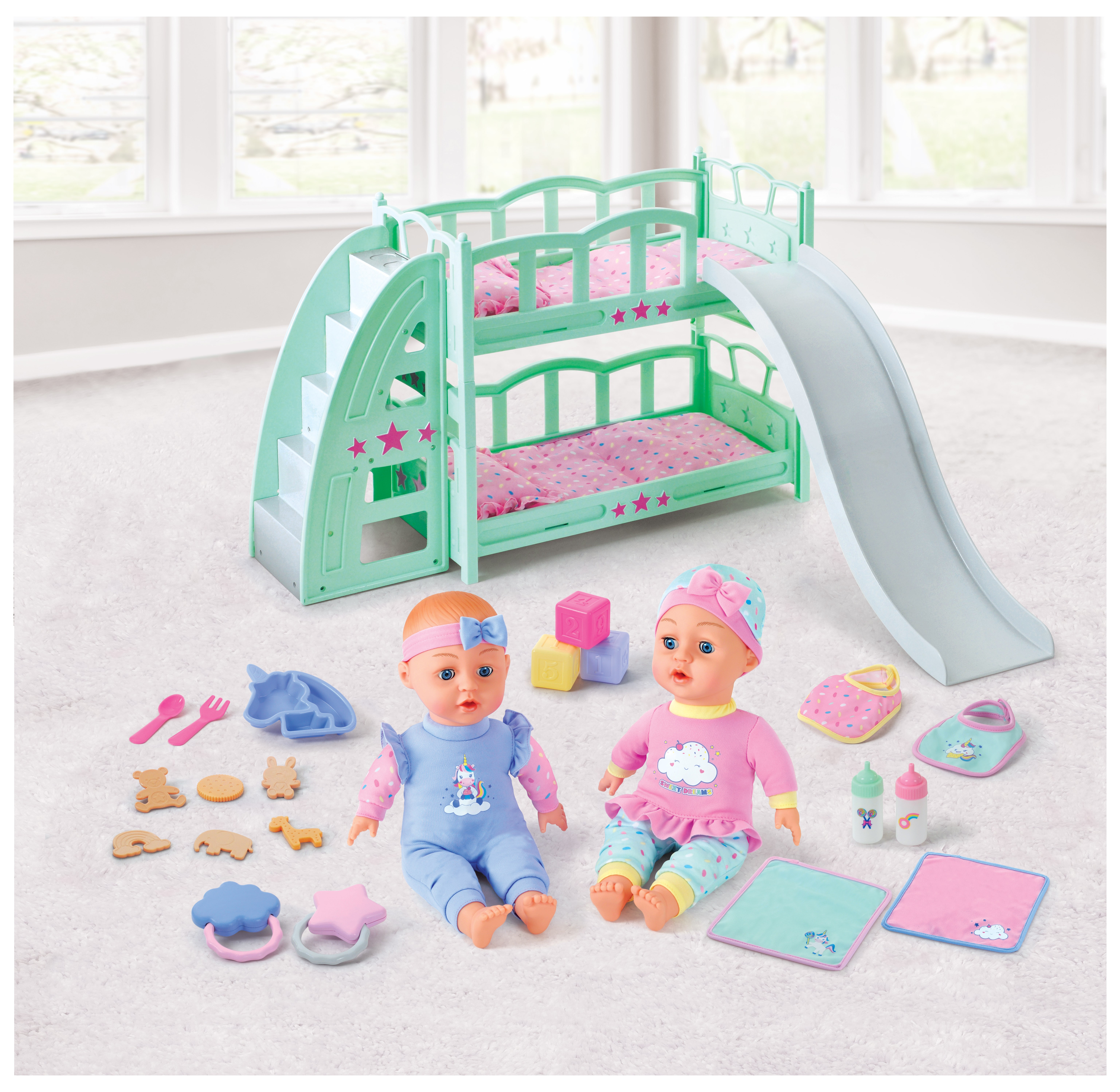 My Sweet Love Deluxe Bunk Bed Doll Playset, 36 Pieces | Walmart (US)