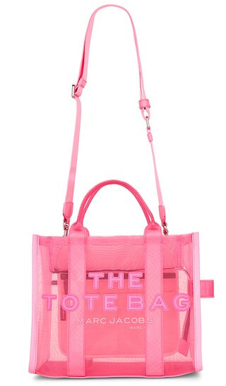 The Mesh Medium Tote Bag in Candy Pink | Revolve Clothing (Global)