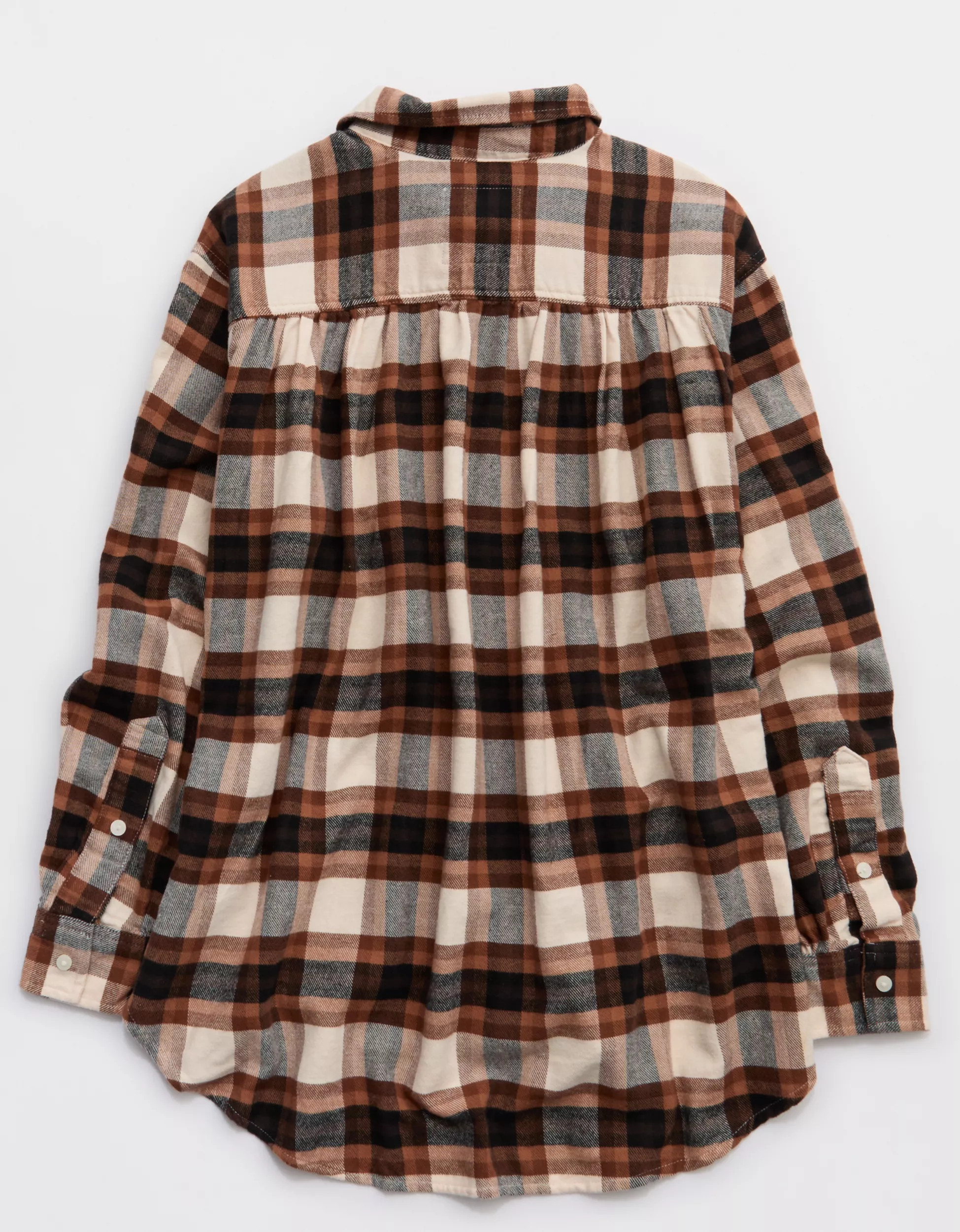 Aerie Anytime Fave Flannel Button Down Shirt | American Eagle Outfitters (US & CA)