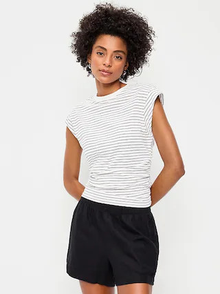 Cap-Sleeve Side-Cinch Top | Old Navy (US)