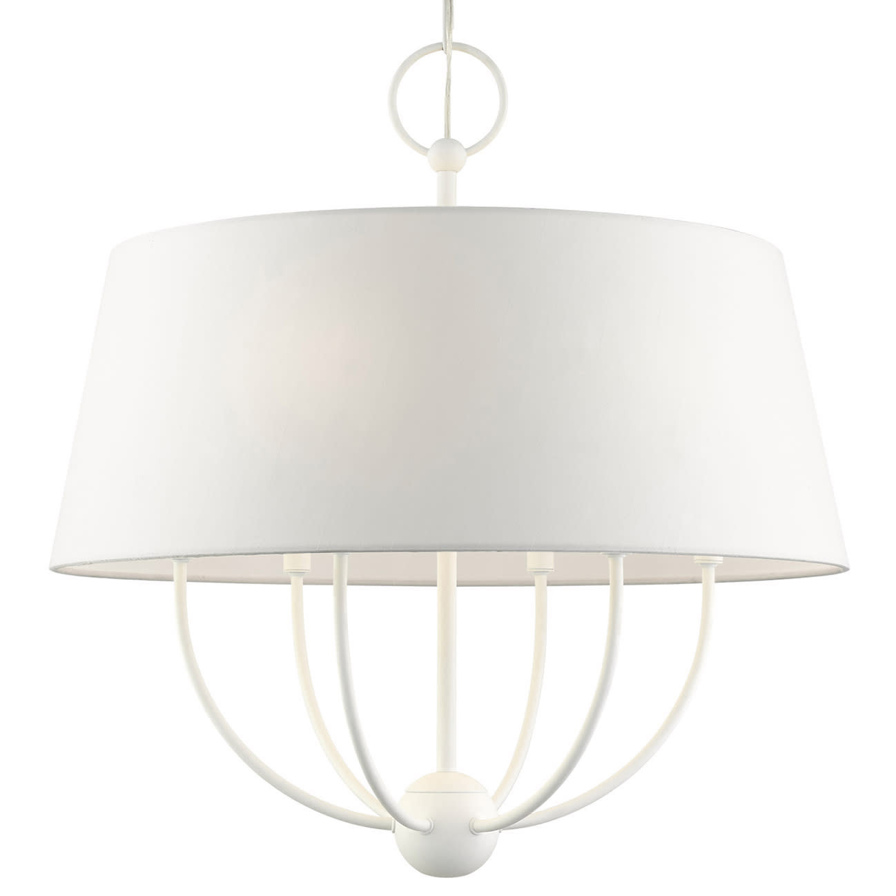 Livex Lighting 49846 Ridgecrest 6 Light 24" Wide Drum Chandelier - White | Walmart (US)