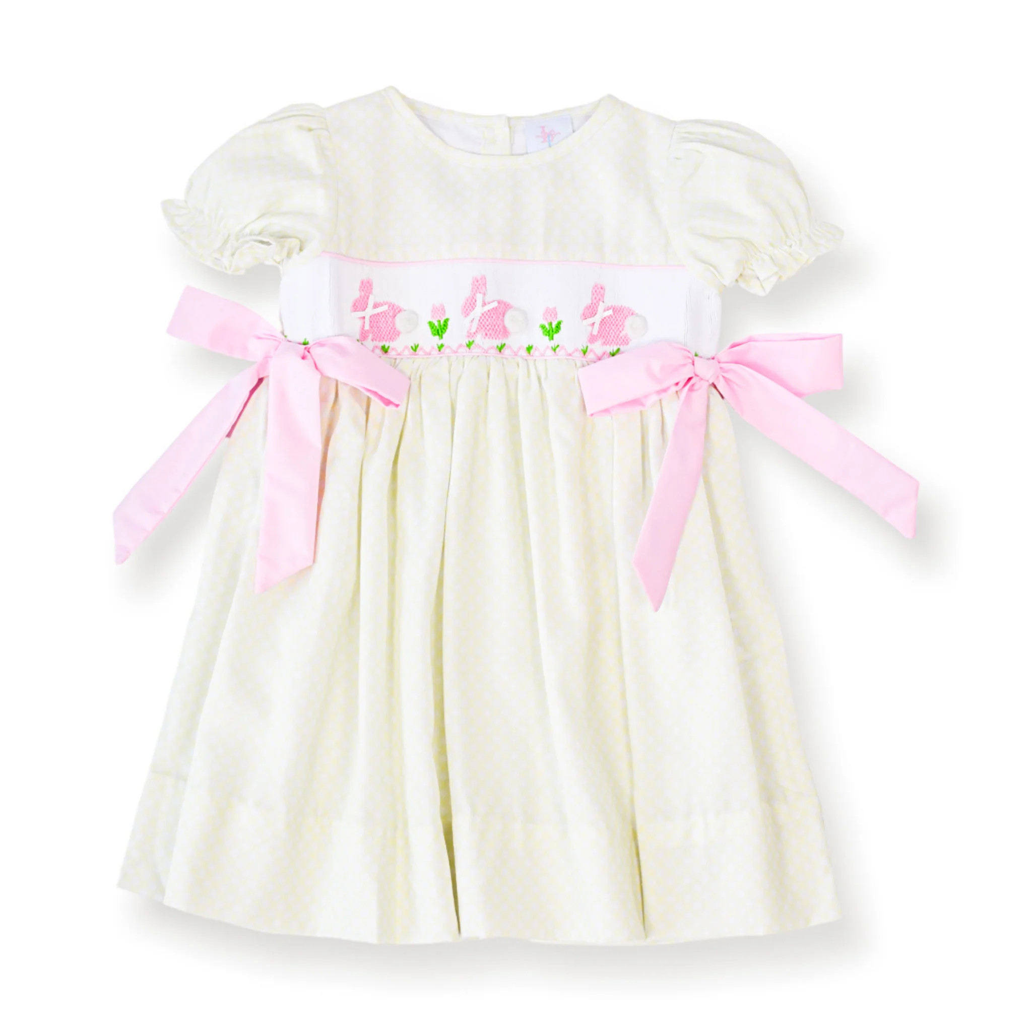 Goldie Easter Bunny Smocked Dress | Lillie & Lilah
