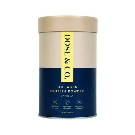 Dose & Co Collagen Protein Powder (Vanilla) 14.8oz (420g) - Non-GMO Gluten Free Sugar Free Collagen  | Walmart (US)