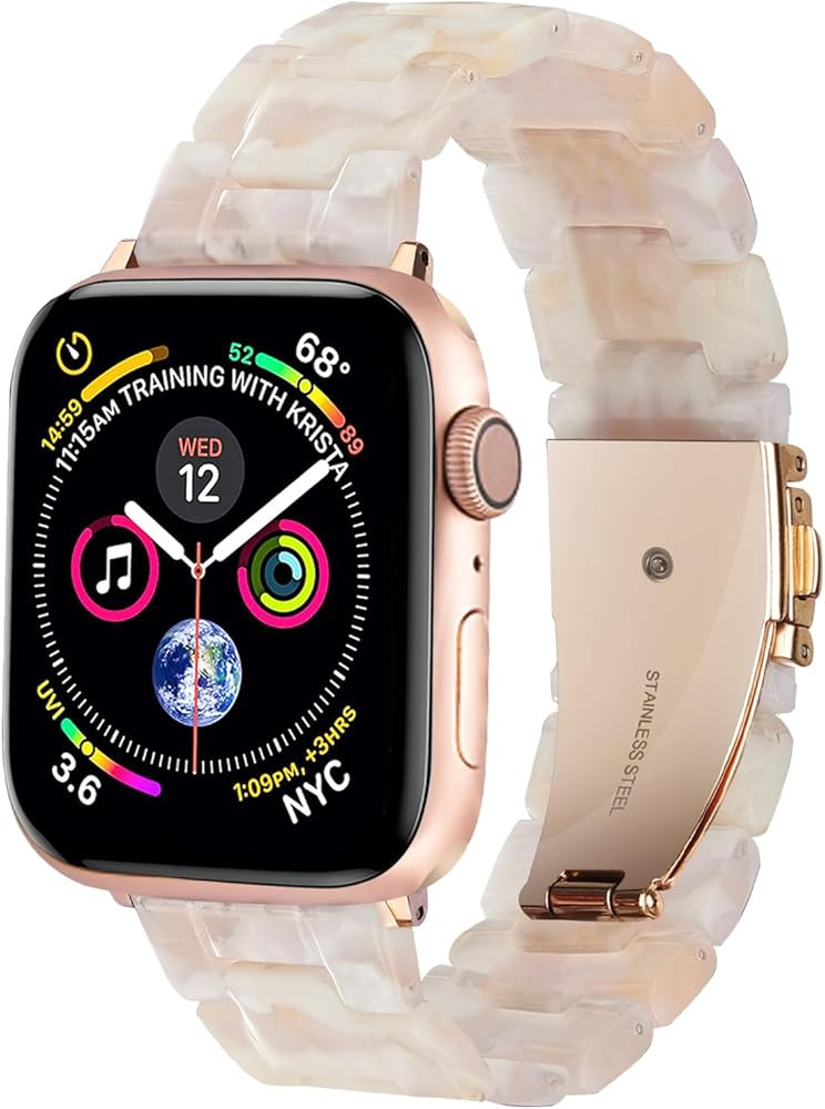 HOPO Compatible With Apple Watch Band 49mm 46mm 45mm 44mm 42mm 41mm 40mm 38mm Thin Light Resin St... | Amazon (US)