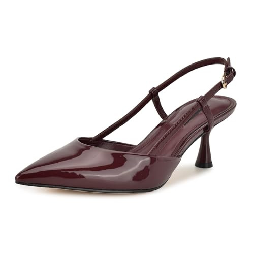 Nine West Women's Rhonda Pump, Dark Red Patent 601, 9 | Amazon (US)