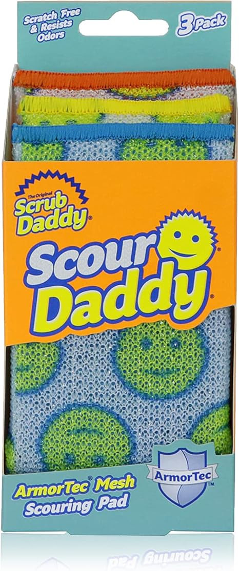 Scrub Daddy Scour Pads - Scour Daddy - Multi-Surface Scouring Pad, Absorbent, Durable, FlexTextur... | Amazon (US)