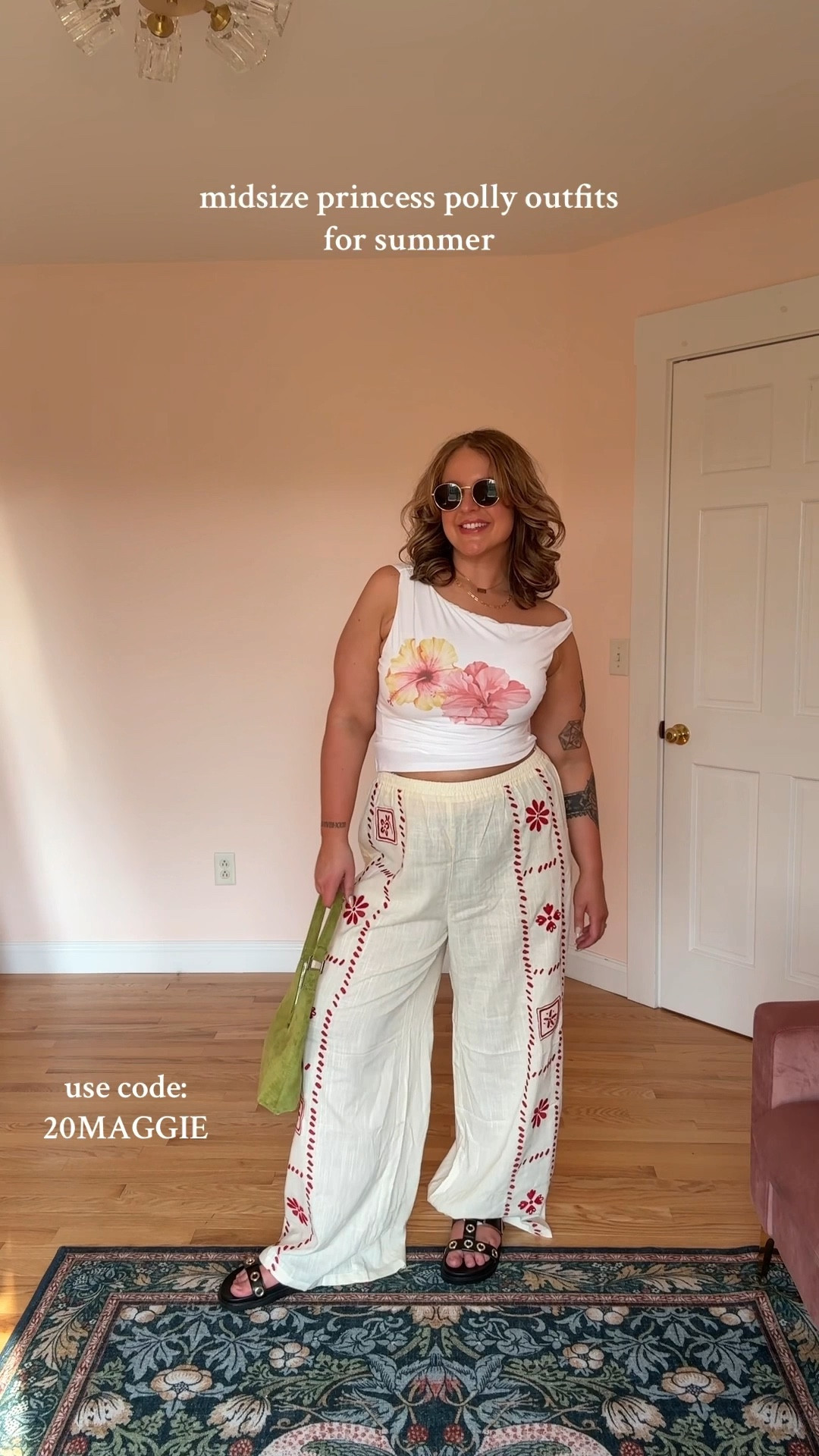 Princess Polly Midsize Haul! Wearing size 12 in everything. Wearing M/L in the graphic tee. 

#LTKMidsize