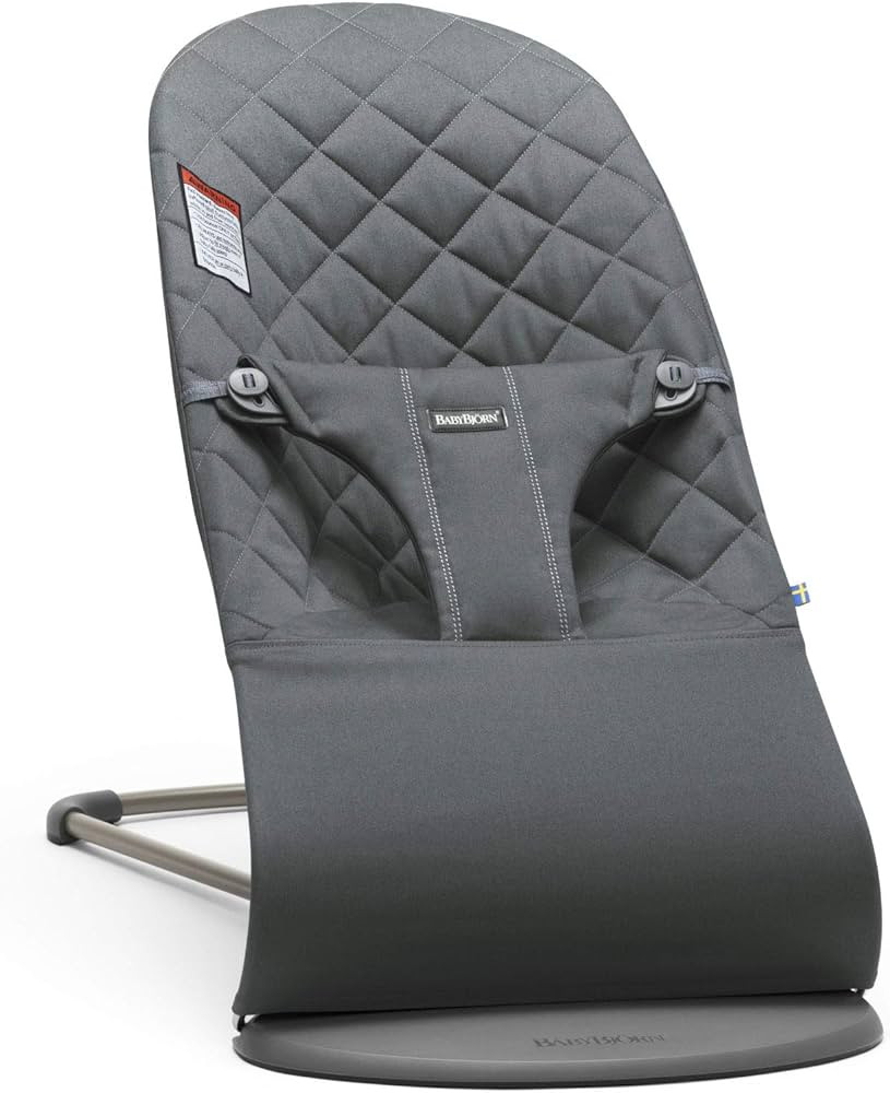 BabyBjörn Bouncer Bliss, Cotton, Classic Quilt, Anthracite | Amazon (US)