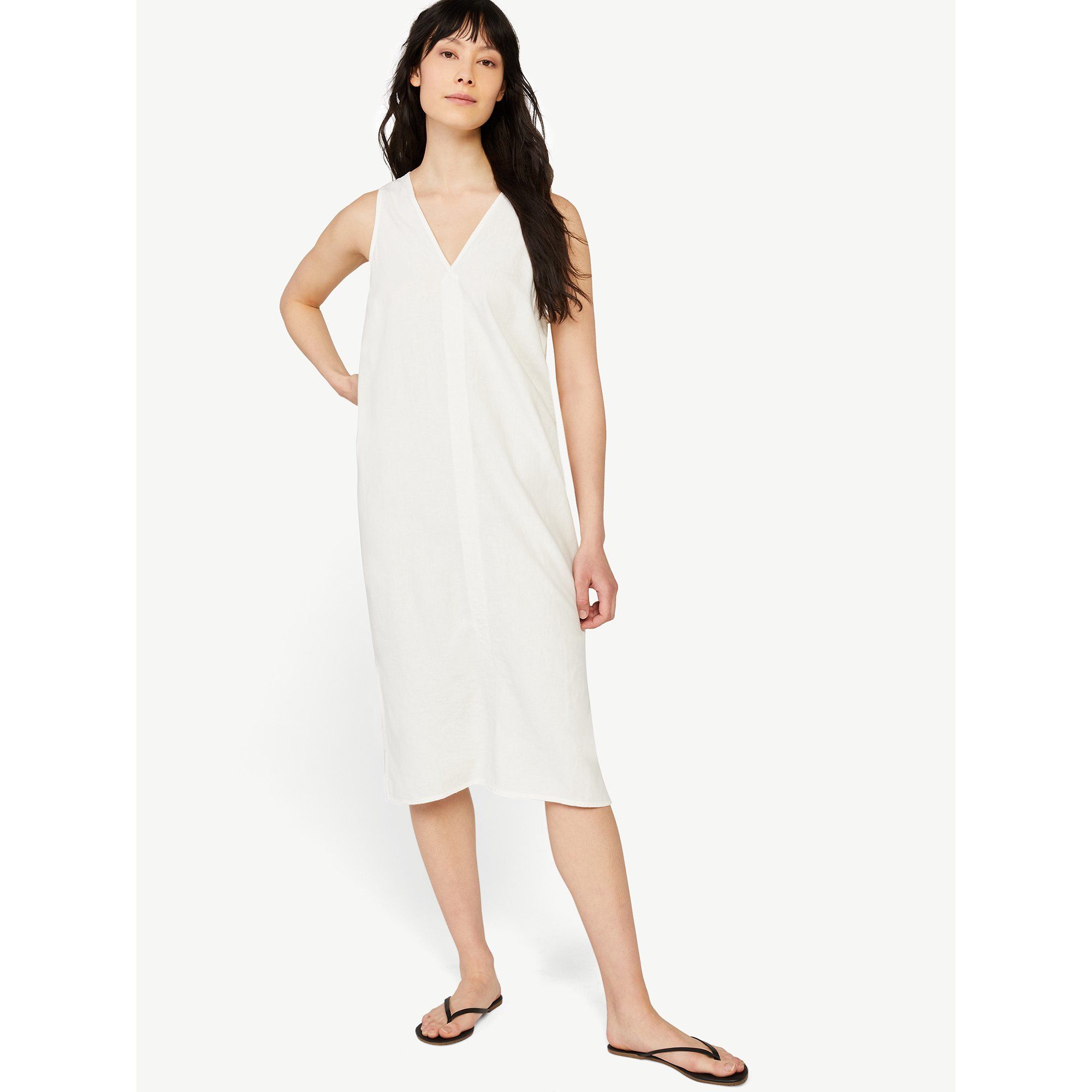 Free Assembly Women's Sleeveless V-Neck Midi Dress | Walmart (US)