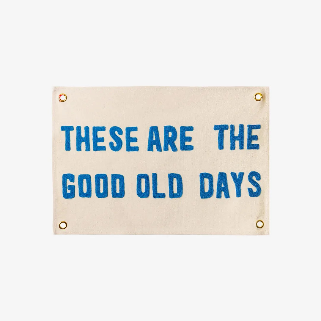 Good Old Days Flag , Hanging Canvas Banner Wall Decor,Vintage Canvas Banner,Wall Art Pennant for ... | Etsy (US)