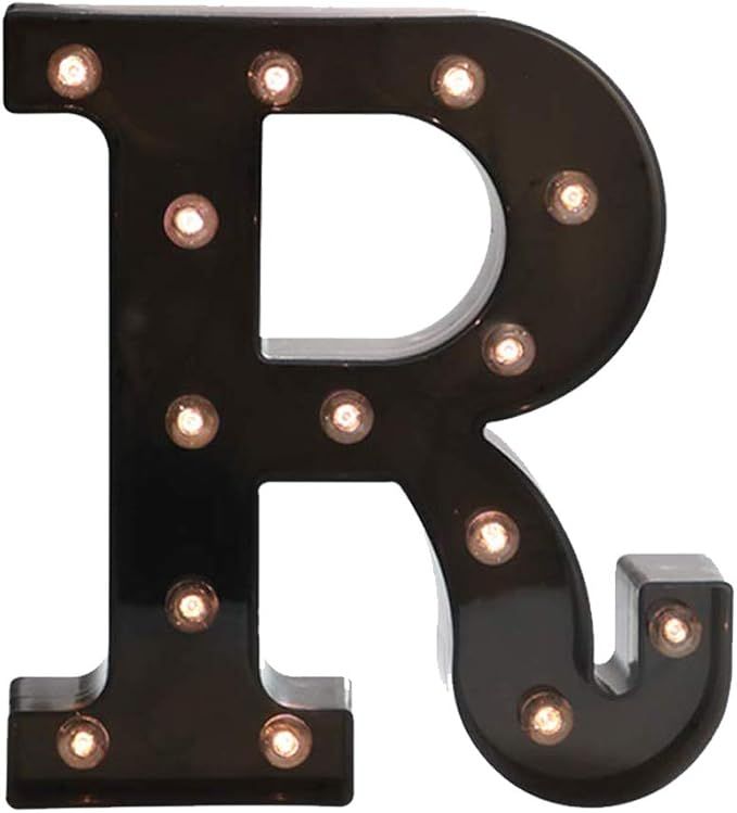 Glintee LED Marquee Letter Lights Black Alphabet Light Up Sign for Wedding Home Party Bar Decorat... | Amazon (US)