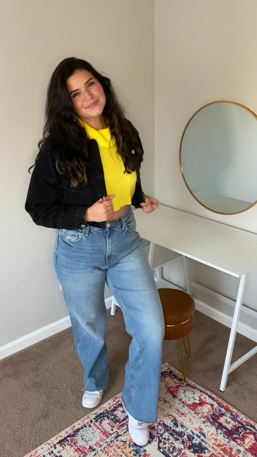 This sweater is on sale for $9.50!!!! Run! I am wearing a US 10. Also linked some other cuts/colors.
These jeans are Zara so I can’t link but I’ll post some similar options! 💛 
I’ve had these earrings for years so linked some really cute similar ones and most are on sale!!



#LTKbeauty #LTKSeasonal #LTKsalealert