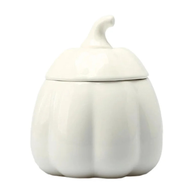 Cheapark Ceramic Pumpkin Jar With Lid Pumpkin-Shaped Tea Canister Candy Container Snack Bowl For ... | Walmart (US)