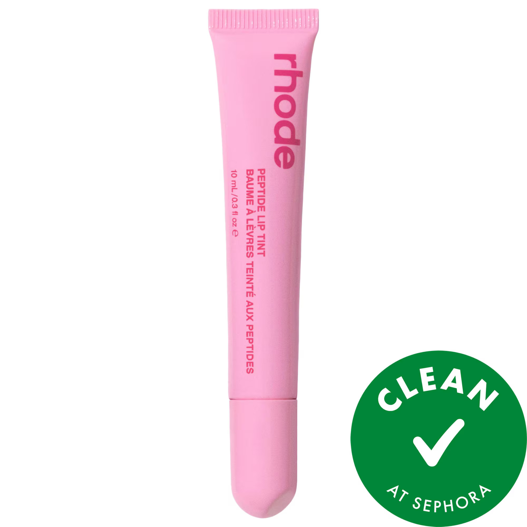 rhode Peptide Lip Tint Nourishing Glaze Jelly Bean - shimmery sheer baby pink 0.3oz/10ml | Sephora (US)